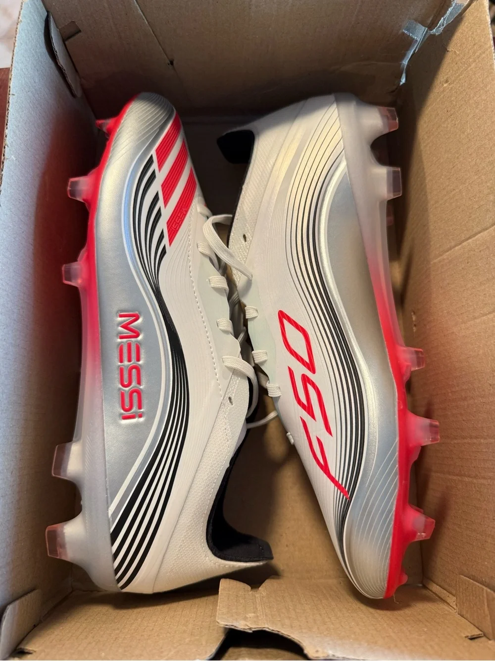 New Mens 8.5 Adidas Messi F50 Pro Fg Soccer Cleats Futbol Rare Shoes JP7461